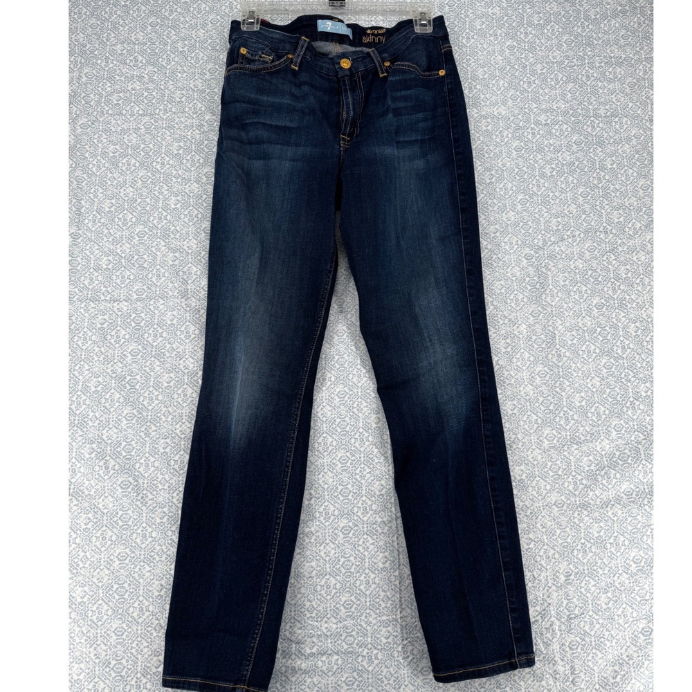 7 For All Mankind B(air) Ankle Skinny Jeans Dark Wash Size 29